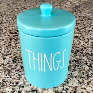 Rae Dunn THINGS Bathroom Canister w/ Lid